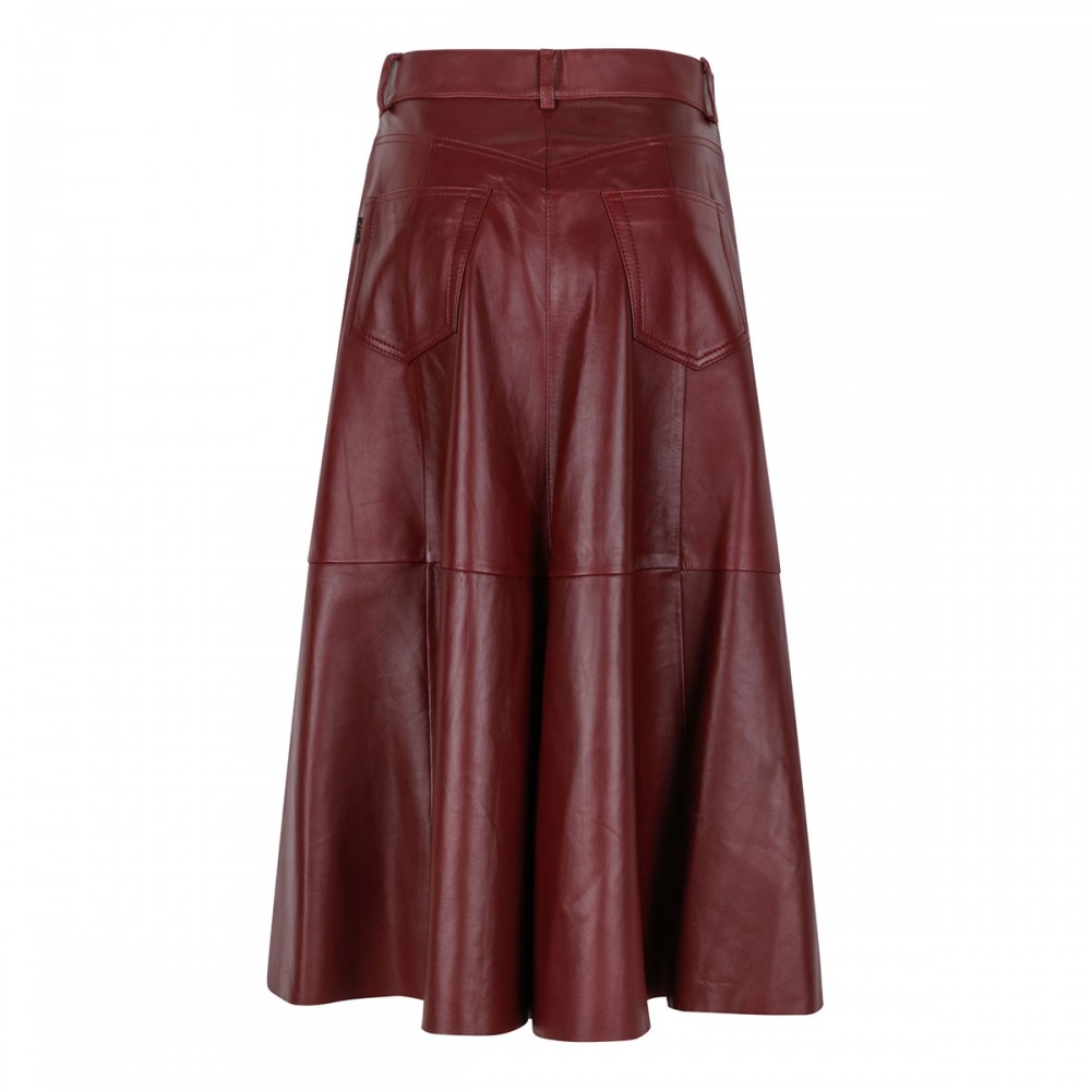 Mid Serenity leather skirt