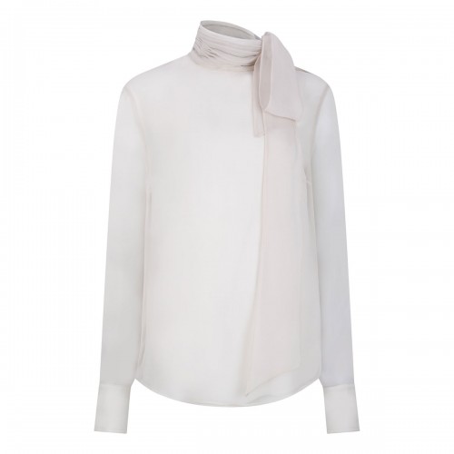 Silk pussybow blouse