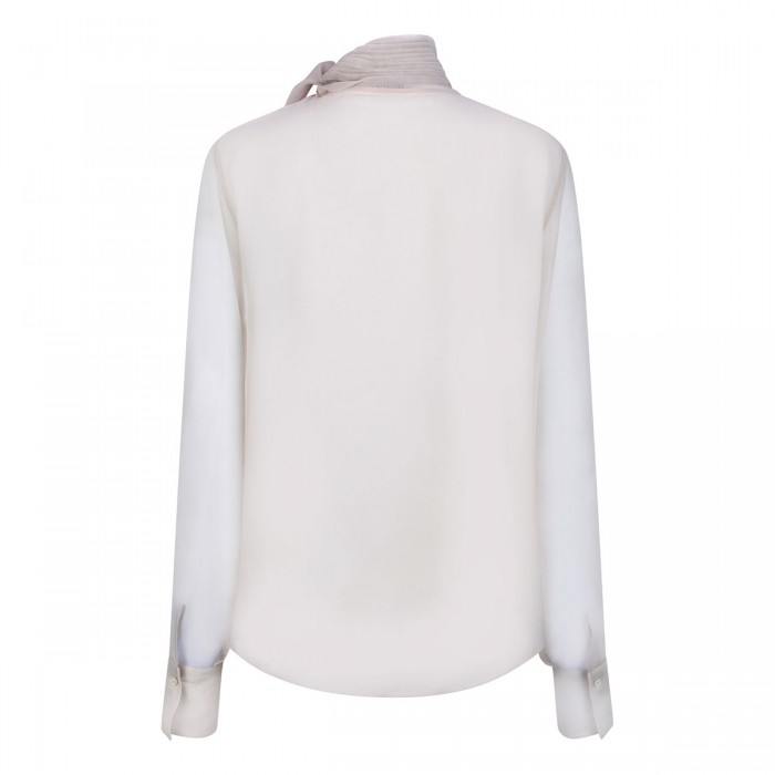 Silk pussybow blouse