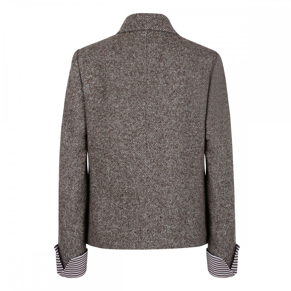 Herringbone double breasted blazer