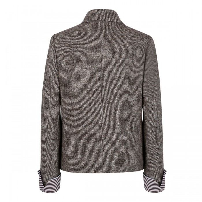 Herringbone double breasted blazer