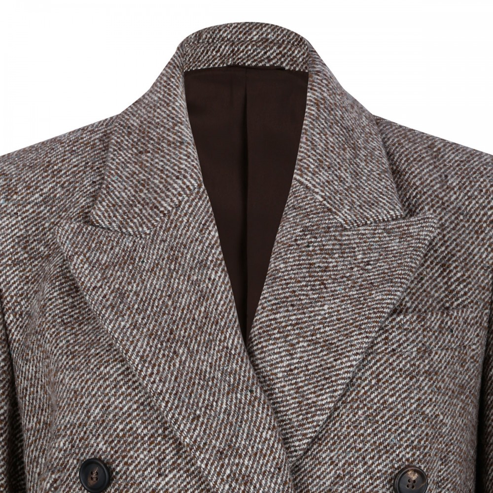 Herringbone double breasted blazer