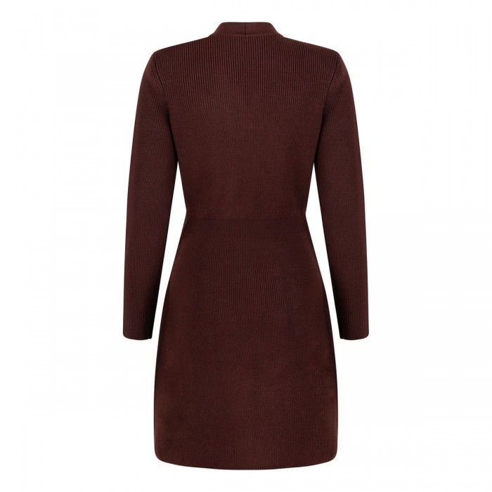 Knit mini coat dress