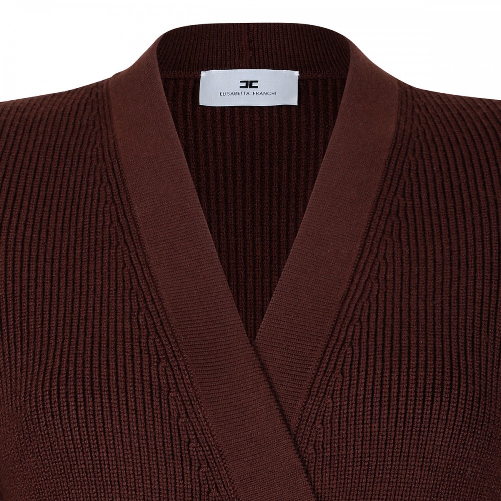 Knit mini coat dress