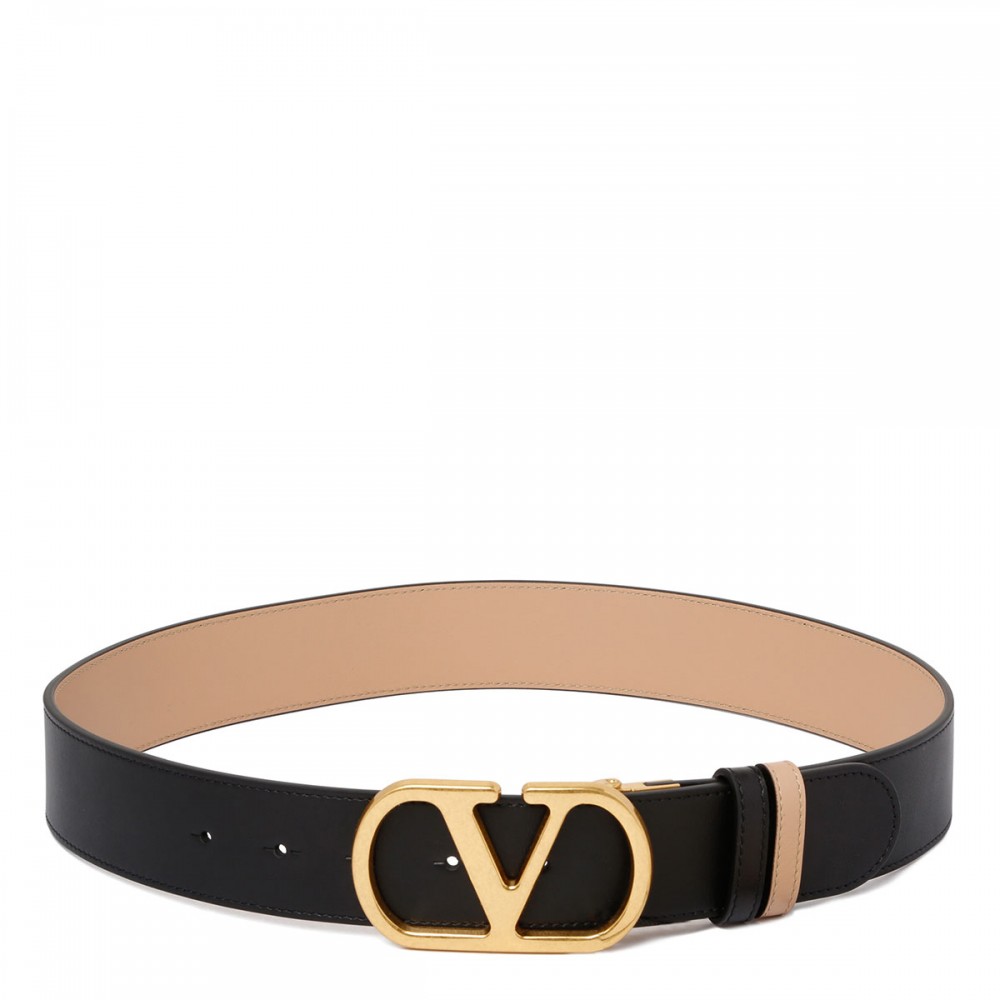 Vlogo signature reversible belt
