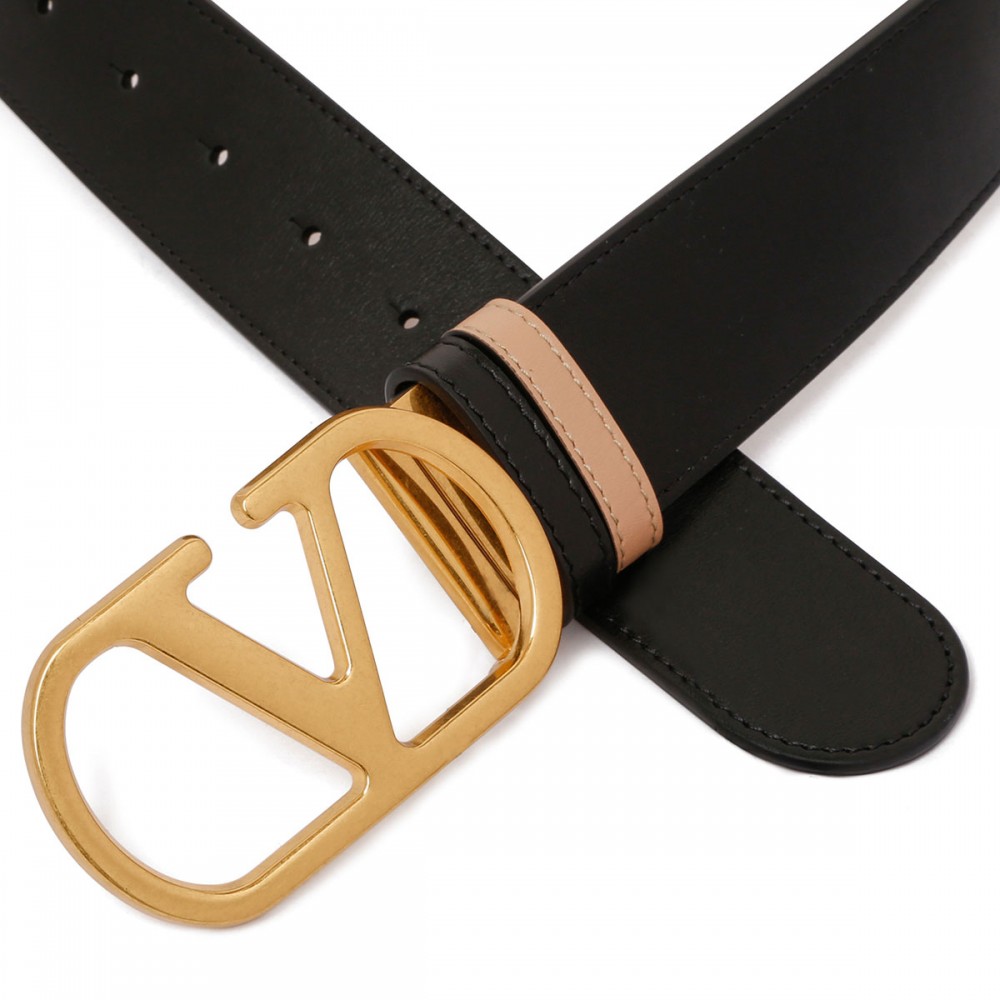 Vlogo signature reversible belt