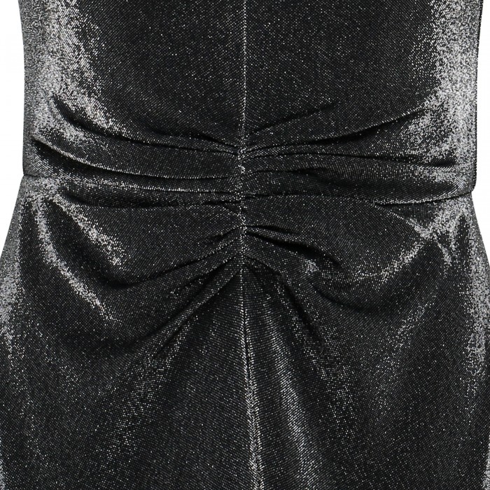 Black metallic jersey dress
