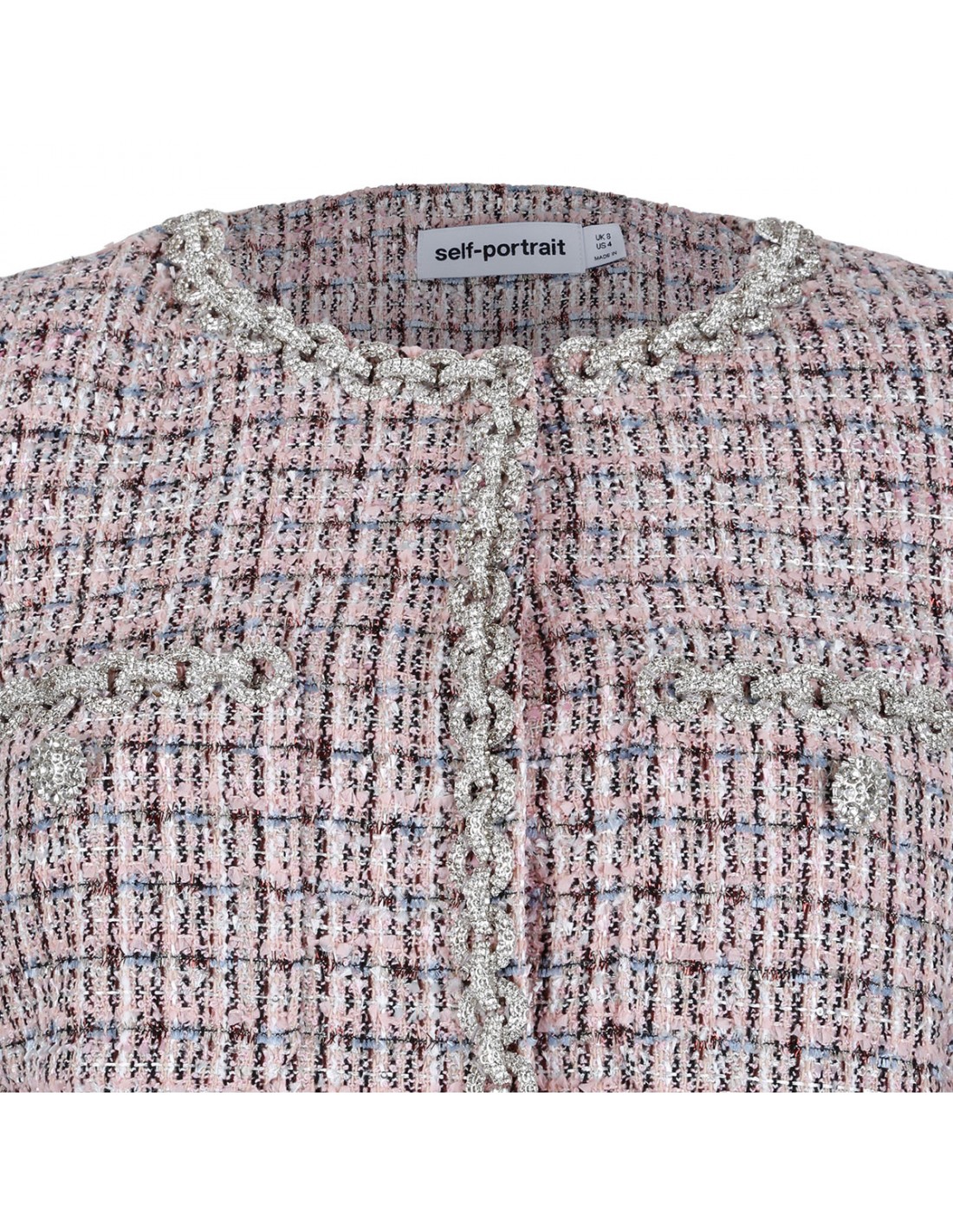 Pink bouclé fur cuff jacket | Le Noir - Unconventional Luxury