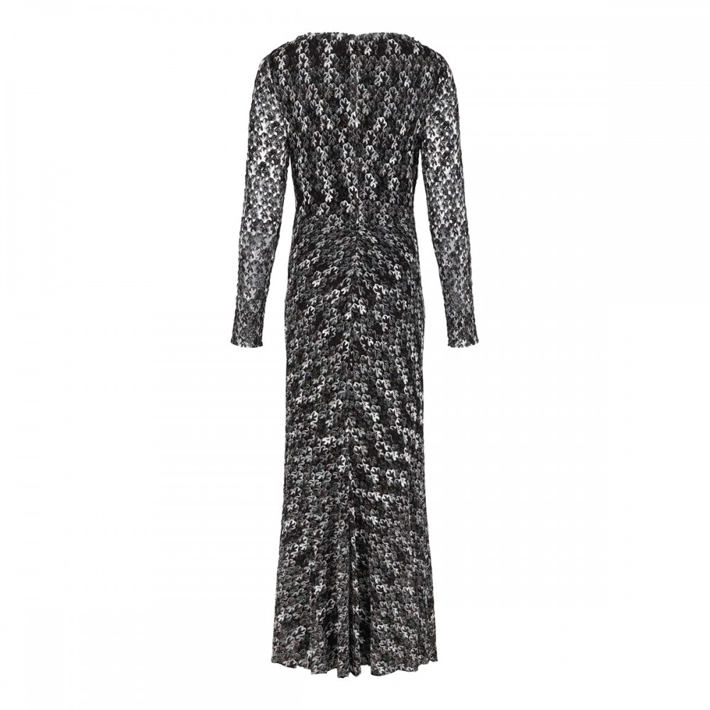 Embroidered lace long dress