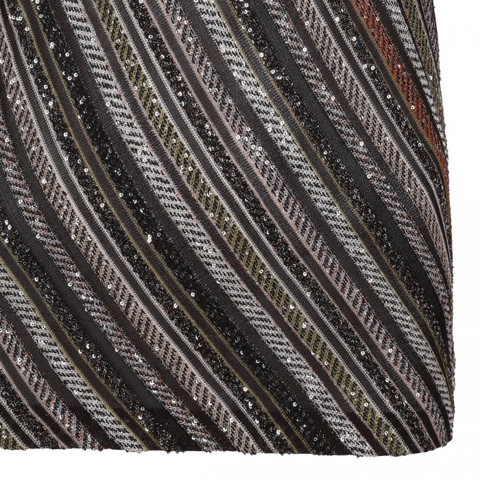 Herringbone halter-neck top