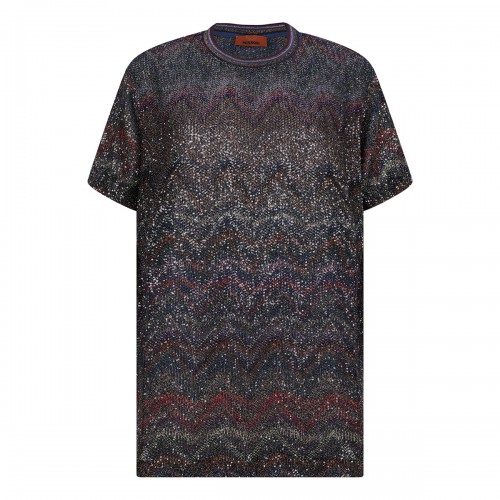 Zigzag and sequins T-shirt