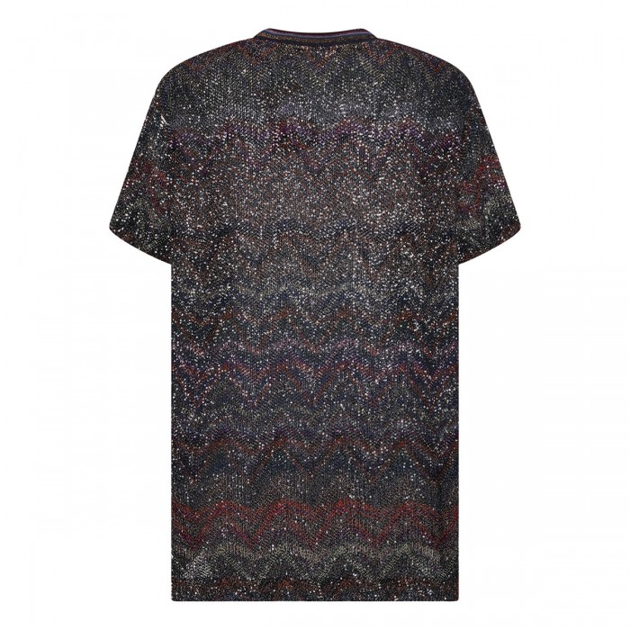 Zigzag and sequins T-shirt