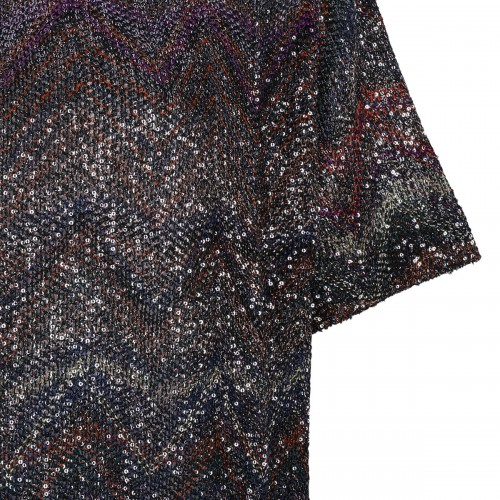 Zigzag and sequins T-shirt 2