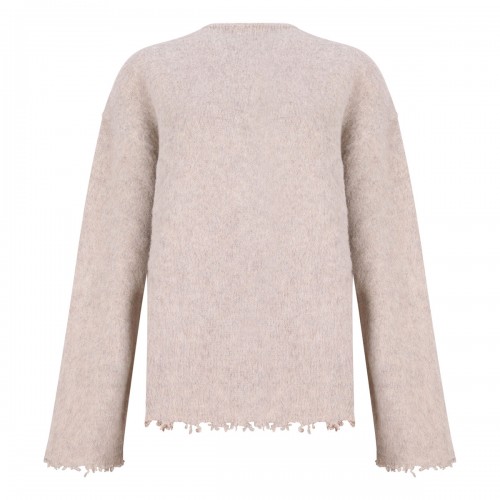 Wool blend boat-neck sweater