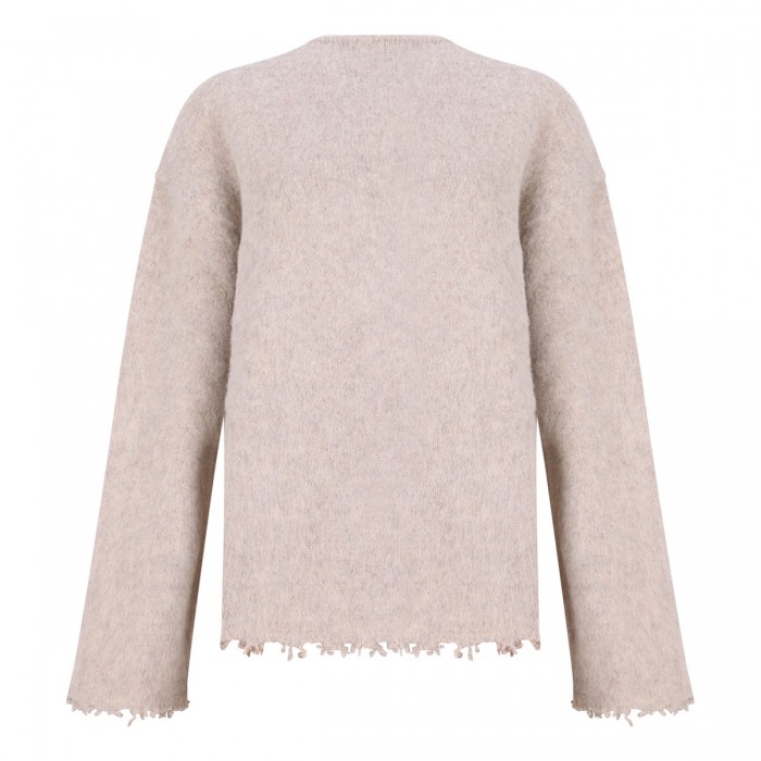 Wool blend boat-neck sweater