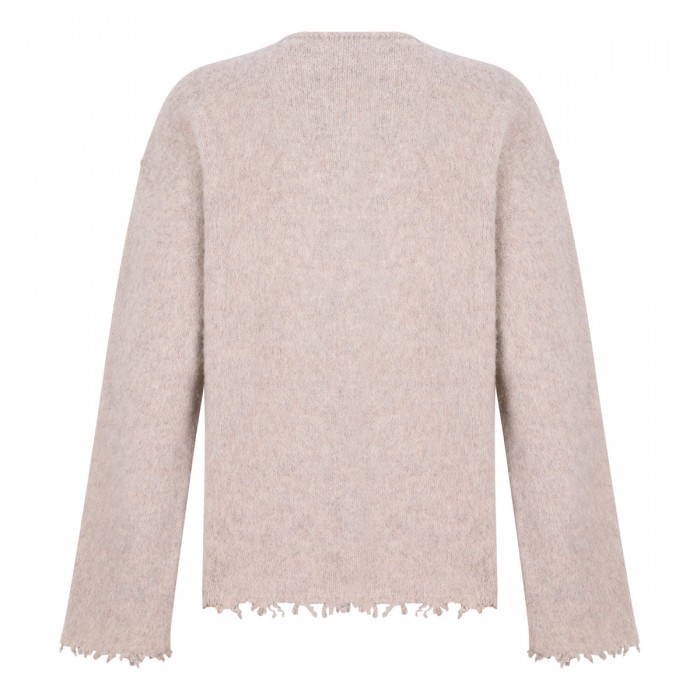 Wool blend boat-neck sweater