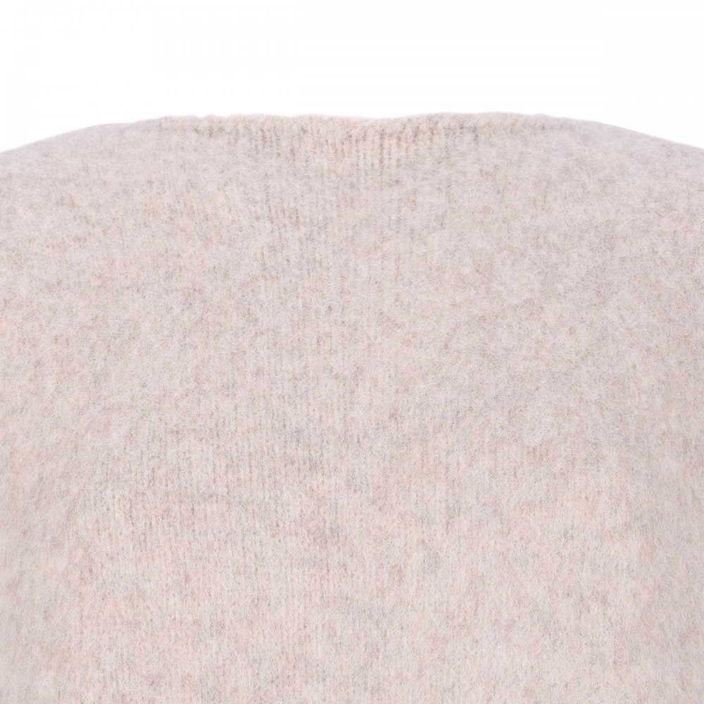 Wool blend boat-neck sweater