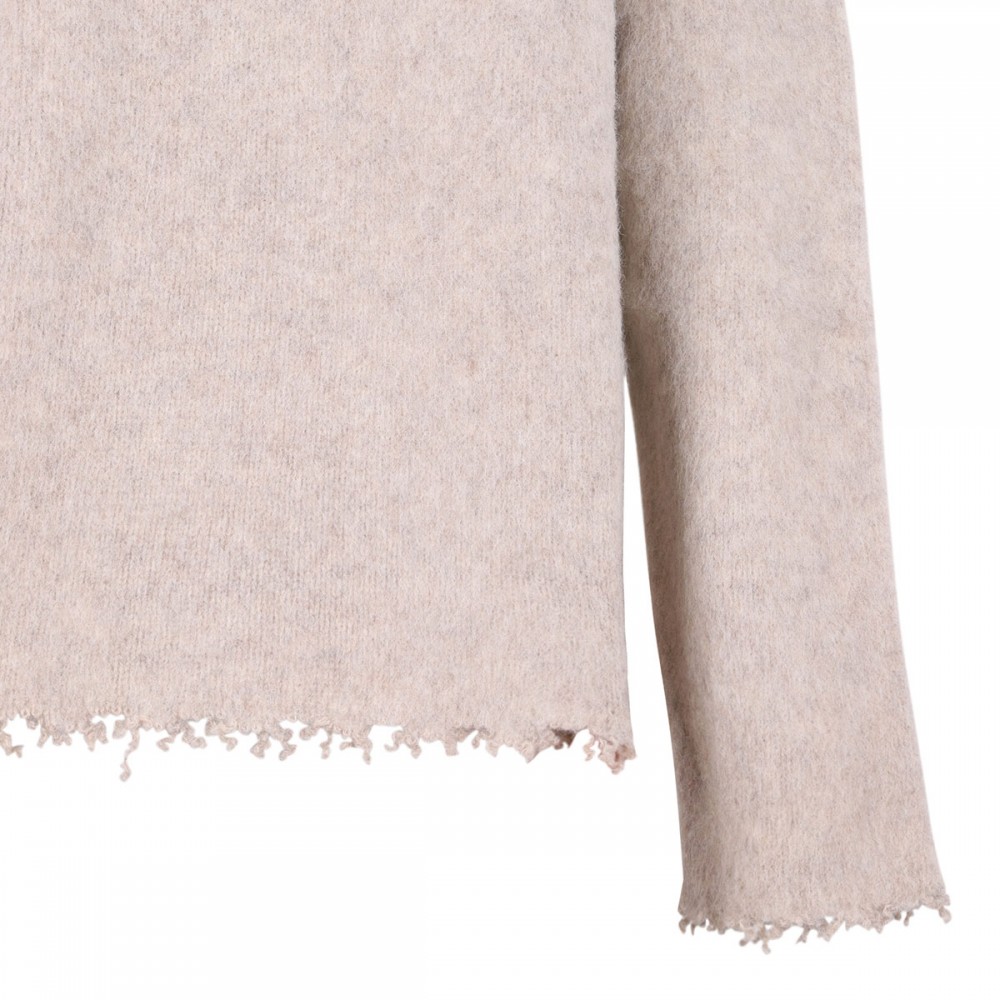 Wool blend boat-neck sweater