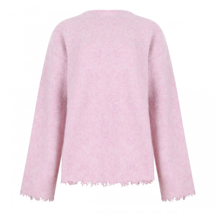 Wool blend boat-neck sweater