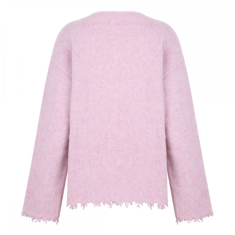 Wool blend boat-neck sweater