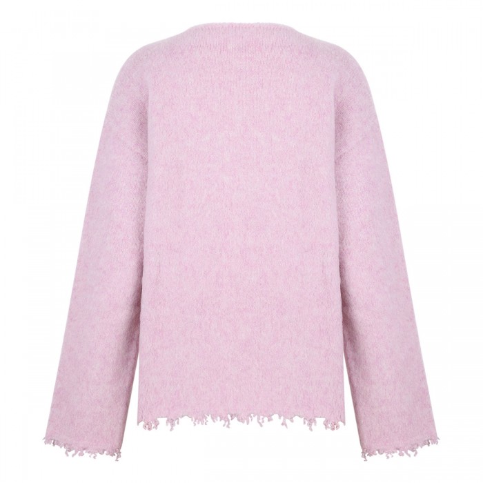 Wool blend boat-neck sweater