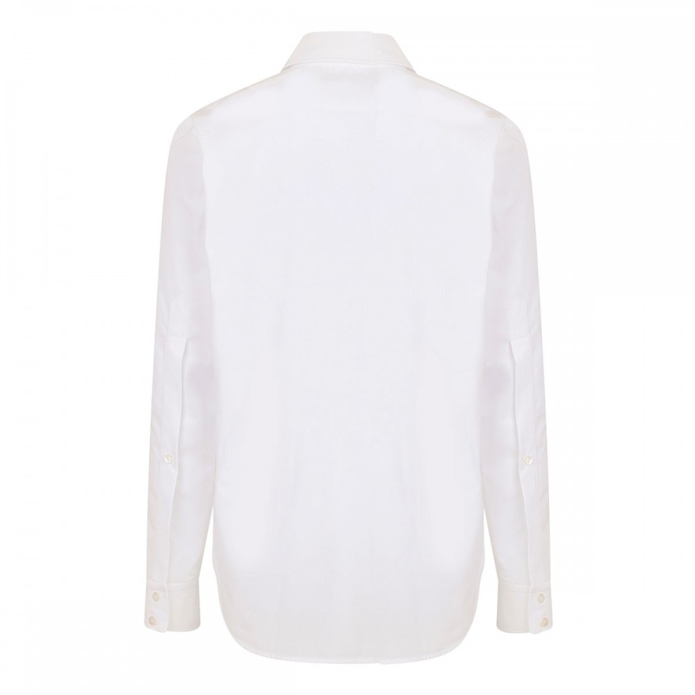 Poplin shirt with horsebit