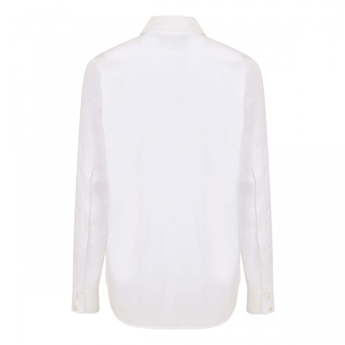 Poplin shirt with horsebit