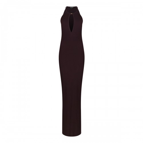 Plum hue evening dress