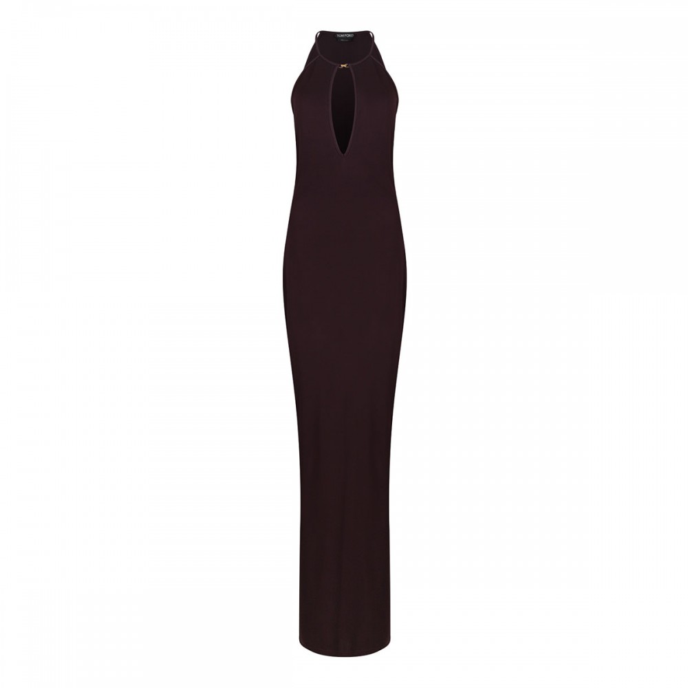 Plum hue evening dress