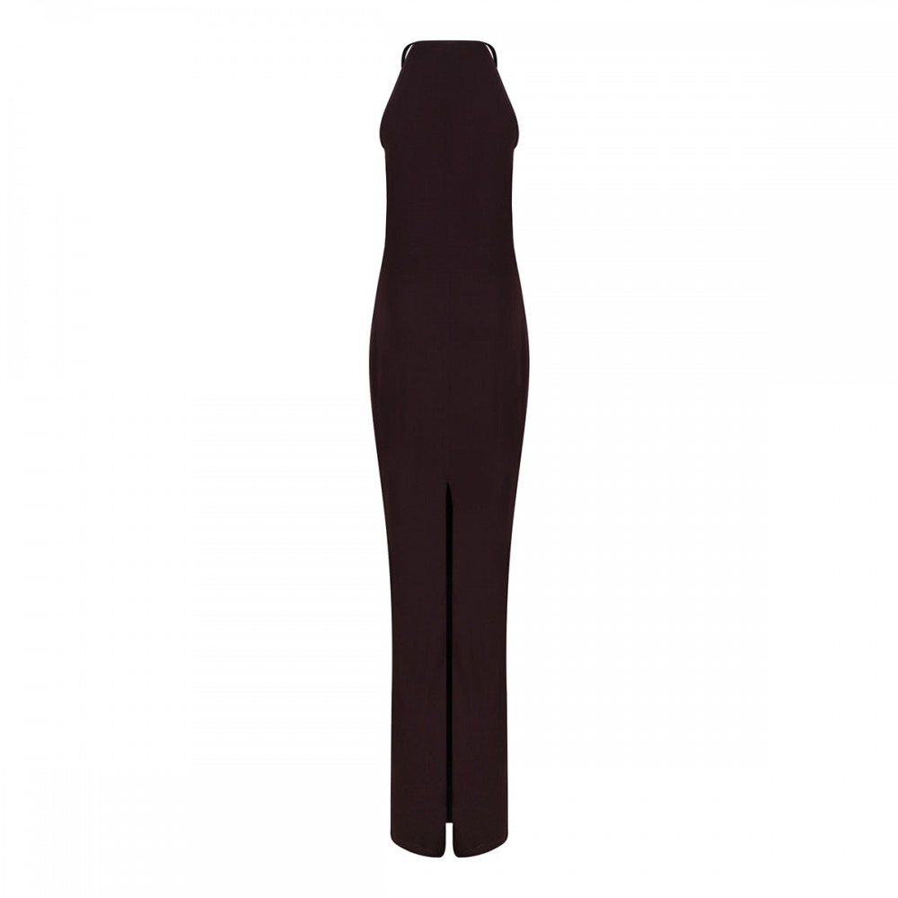 Plum hue evening dress