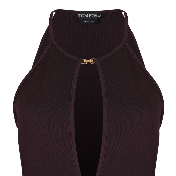 Plum hue evening dress