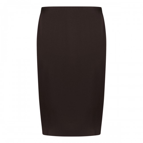 Deep brown pencil skirt