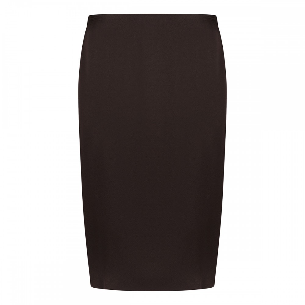 Deep brown pencil skirt