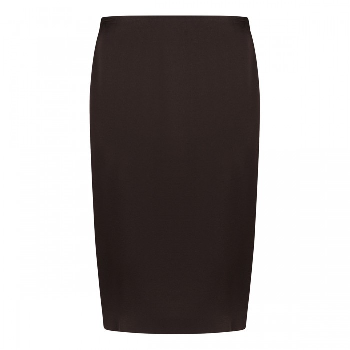 Deep brown pencil skirt