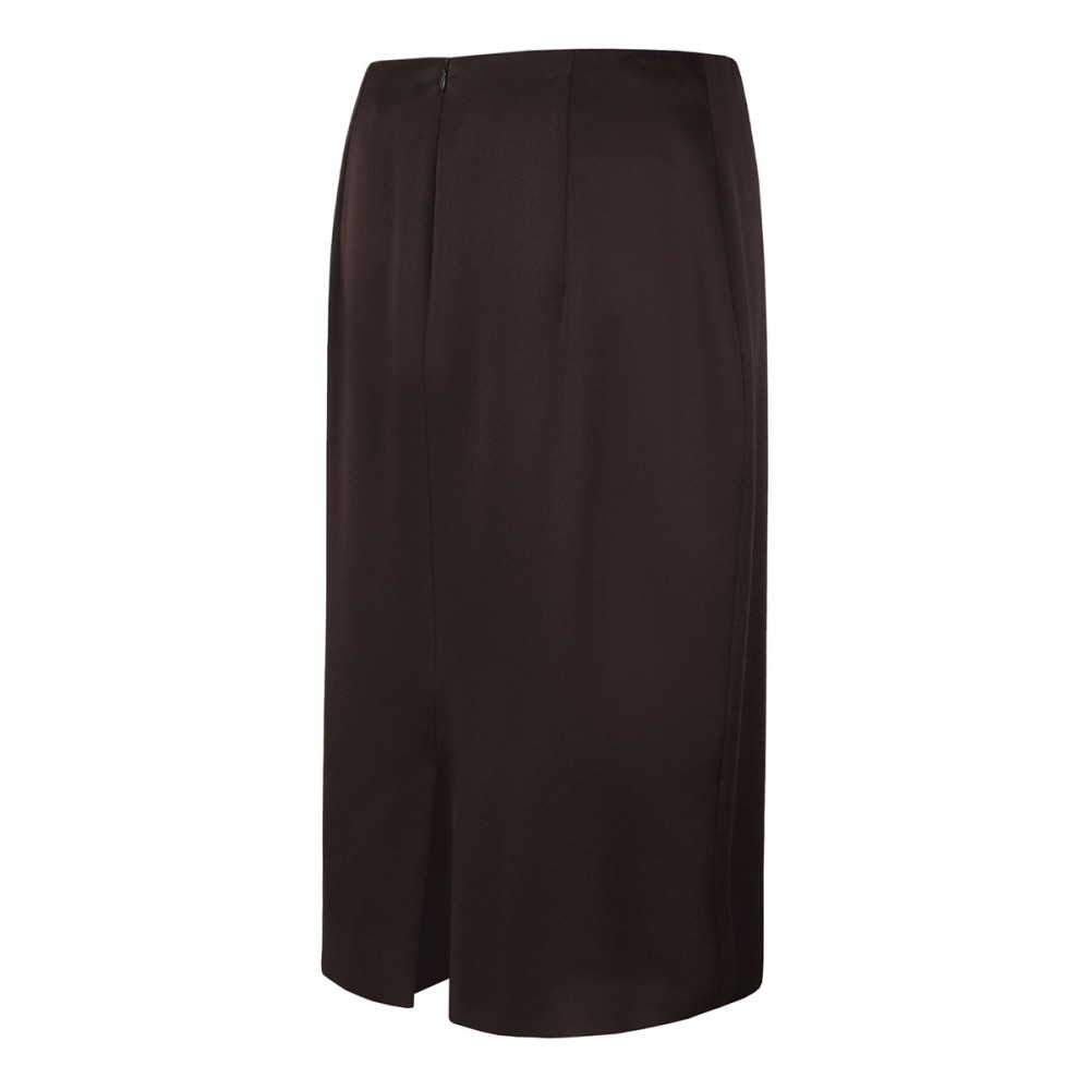 Deep brown pencil skirt