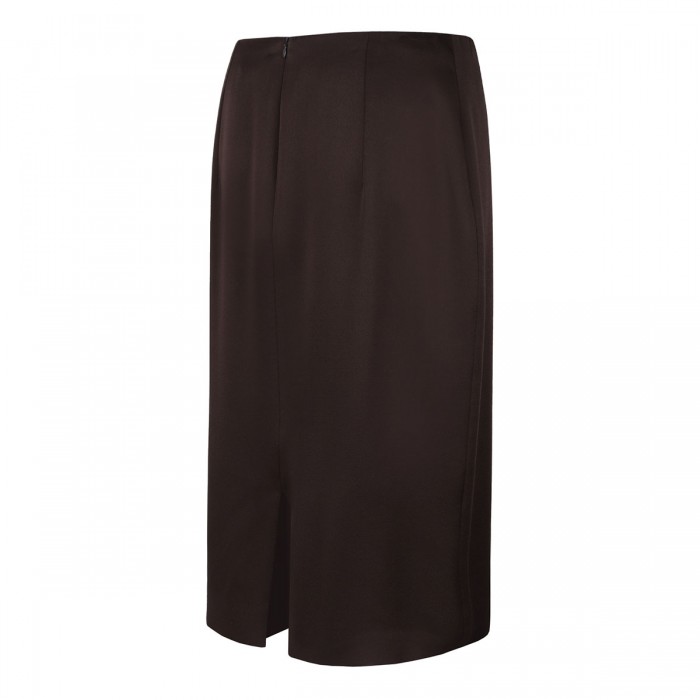 Deep brown pencil skirt