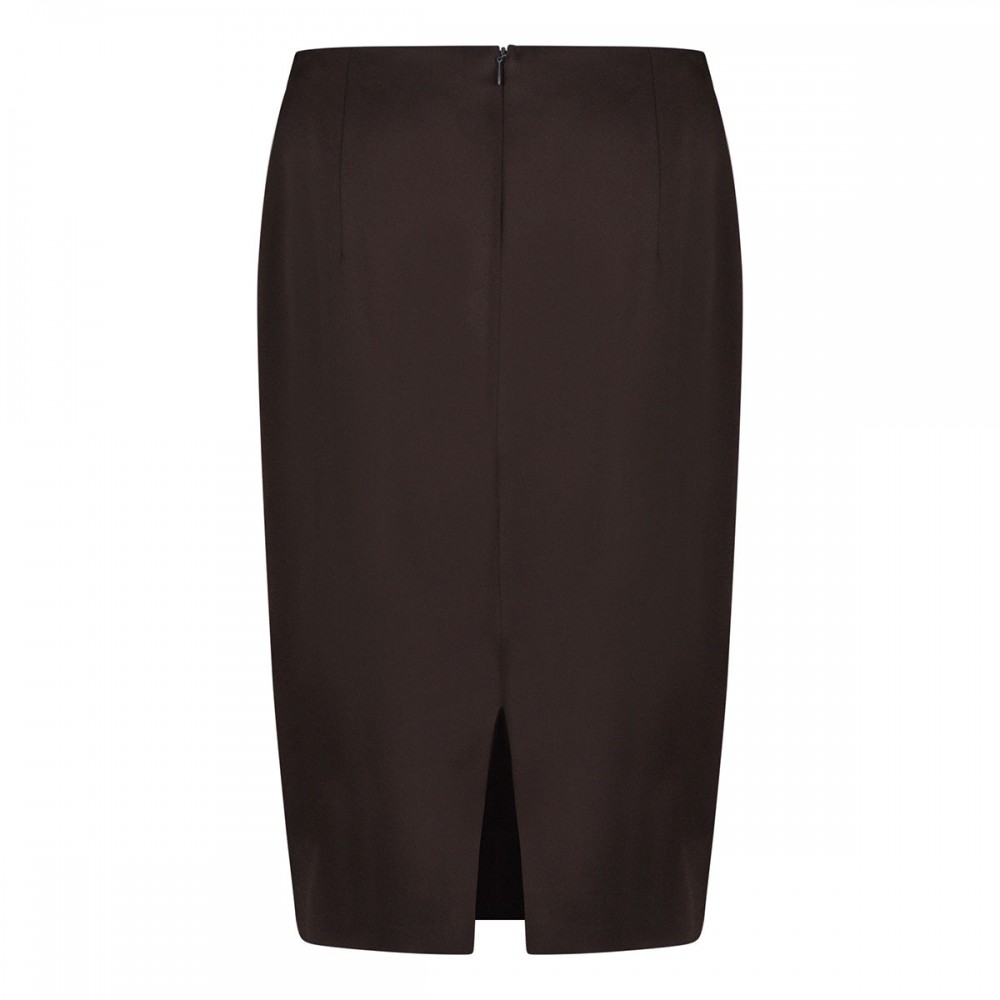 Deep brown pencil skirt