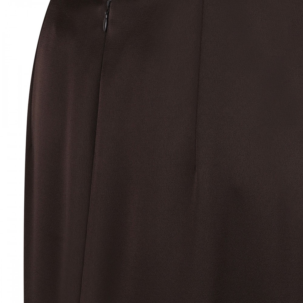 Deep brown pencil skirt