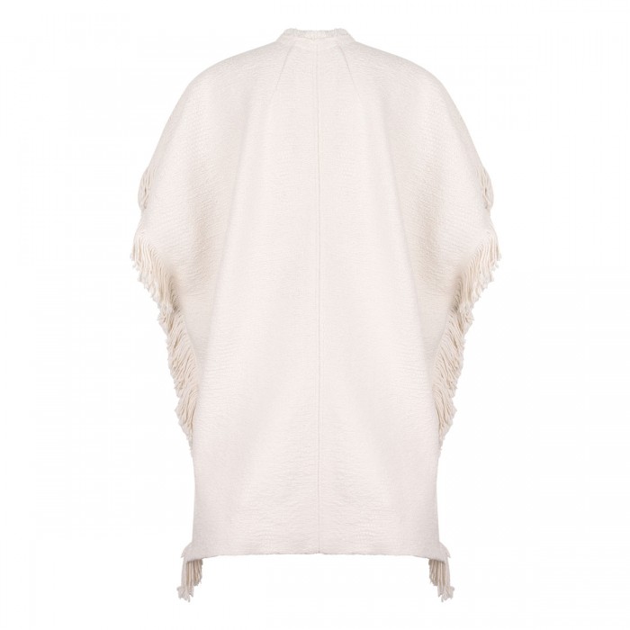 Greya fringed cape coat