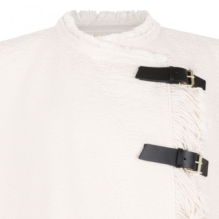 Greya fringed cape coat