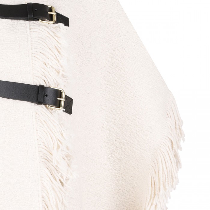 Greya fringed cape coat