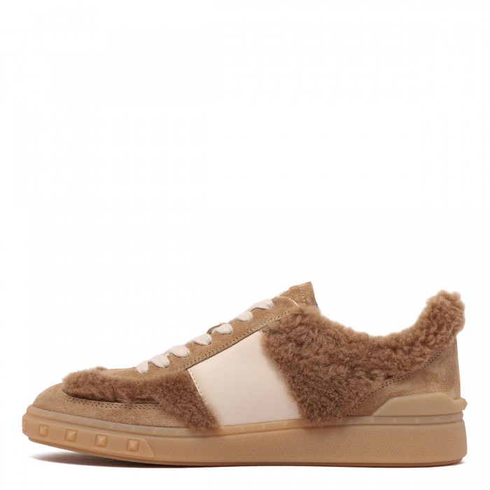 Upvillage shearling-effect sneakers