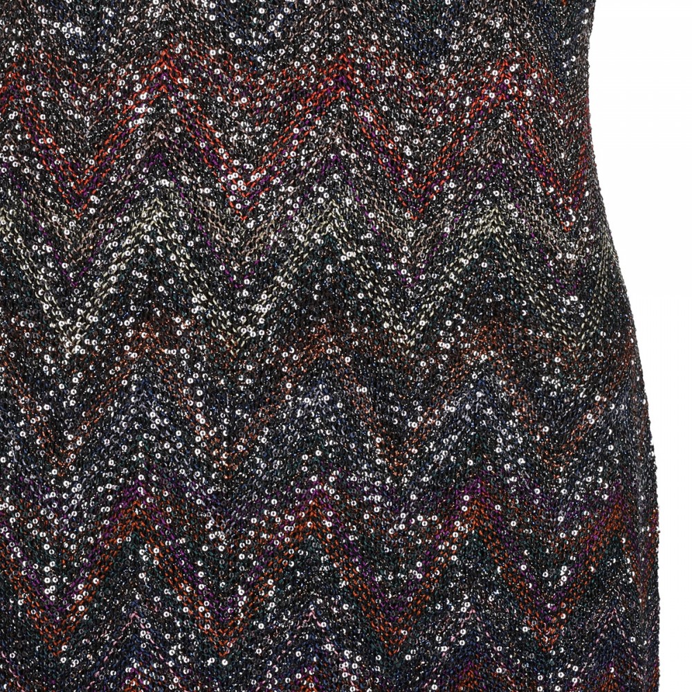 Herringbone stripe knit dress