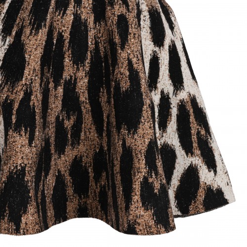 Leopard print jacquard dress 2