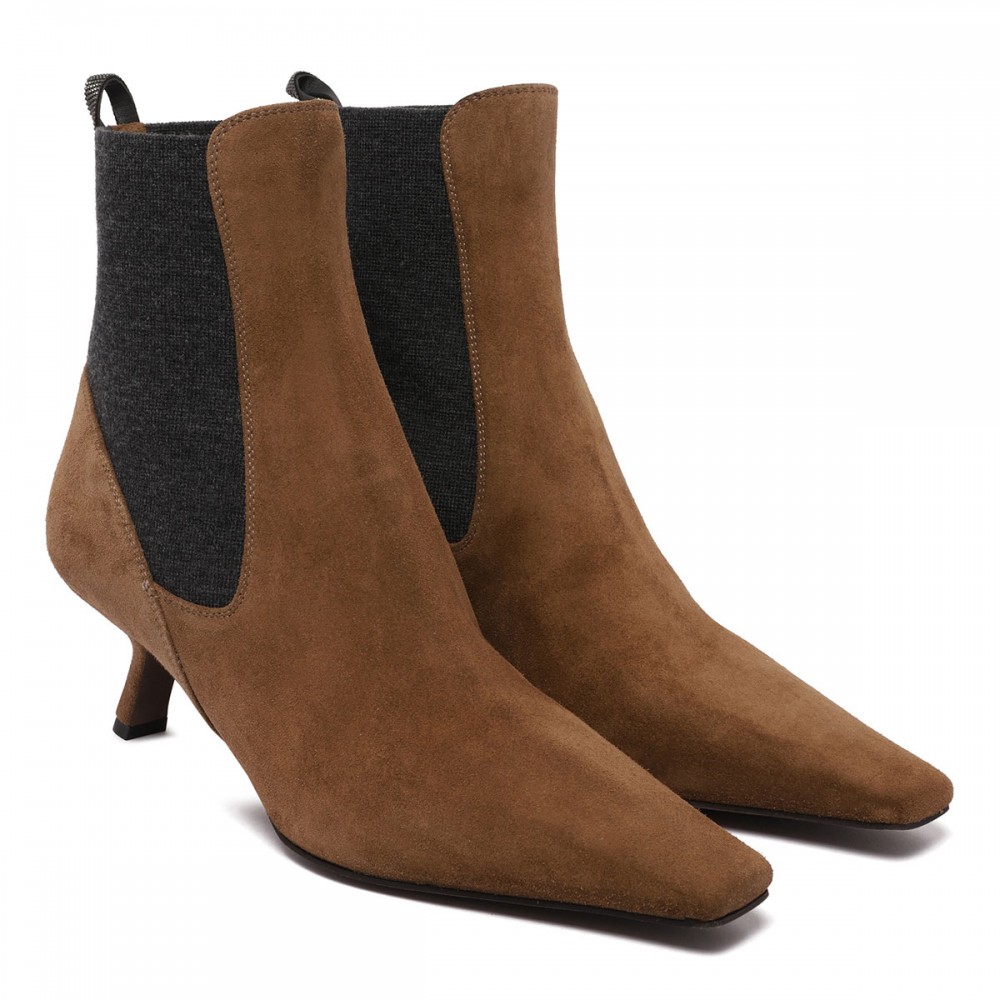 Suede ankle boots
