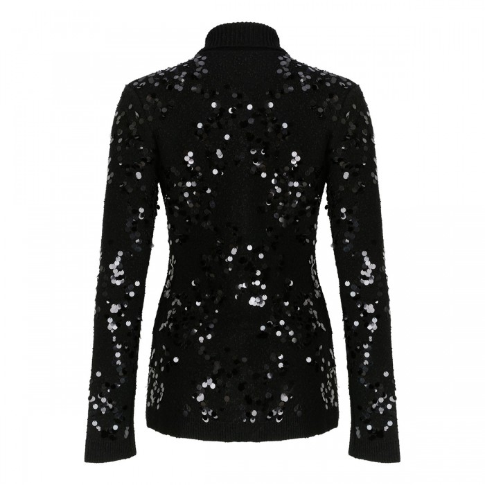 Sequin cardigan polo