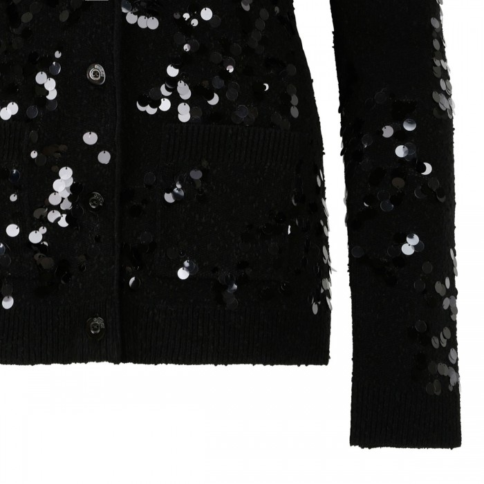 Sequin cardigan polo