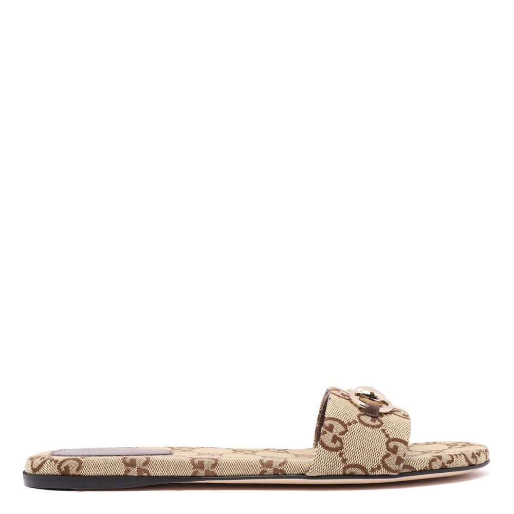 Horsebit silde sandals