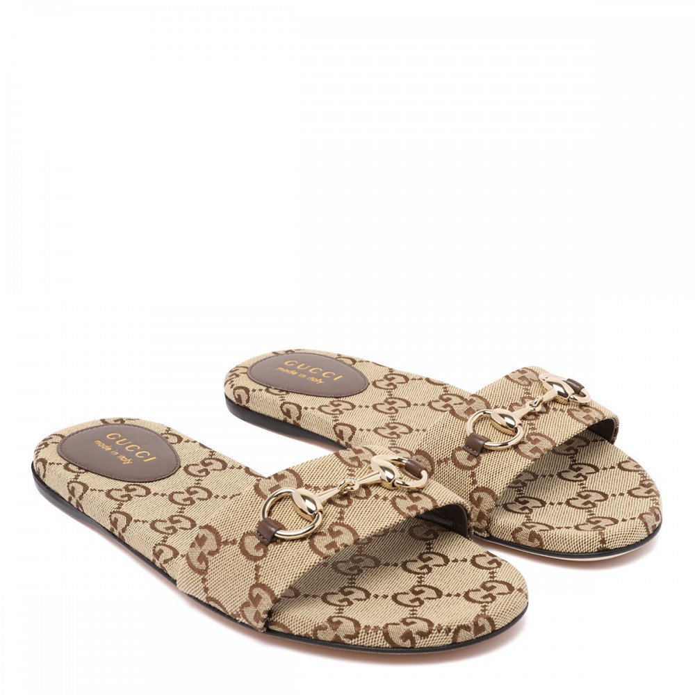 Horsebit silde sandals