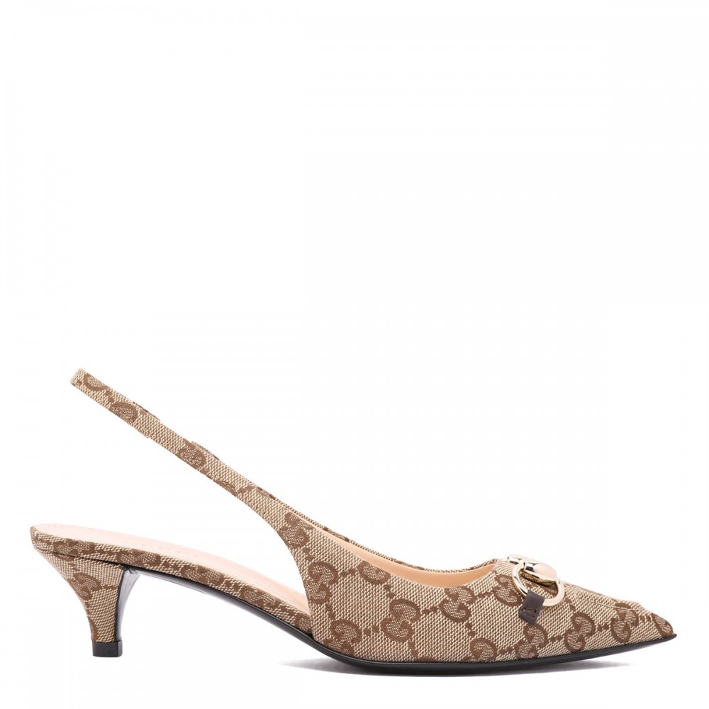 Horsebit slingback pumps